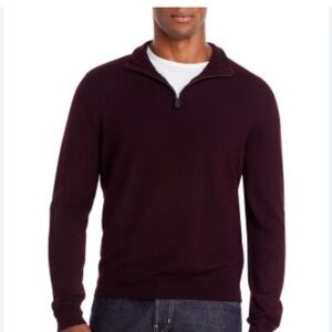 The Men’s Store @ Bloomingdales Burgundy Shawl Collar Marino Wool Sweater Lrg